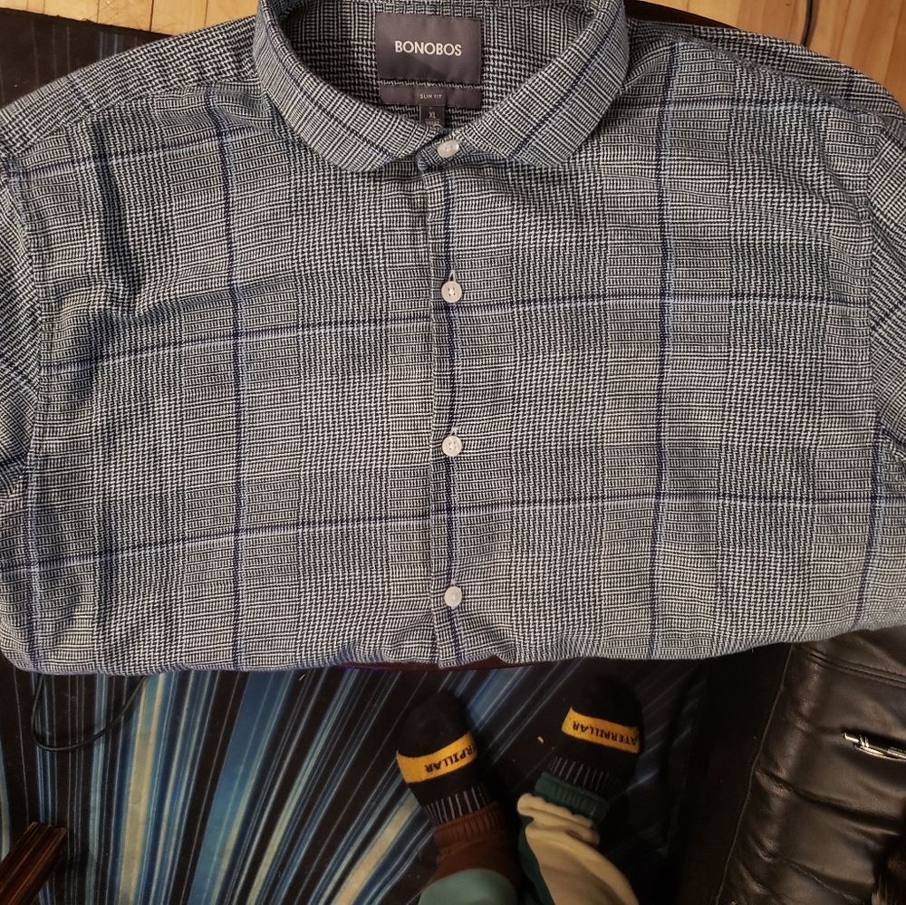 Bonobos Blue Checkered Men's Shirt